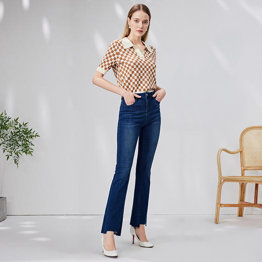 EITIE爱特爱秋季新款时尚通勤休闲显瘦百搭牛仔裤7105808 商品图3