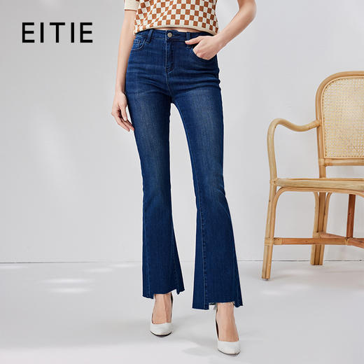 EITIE爱特爱秋季新款时尚通勤休闲显瘦百搭牛仔裤7105808 商品图0