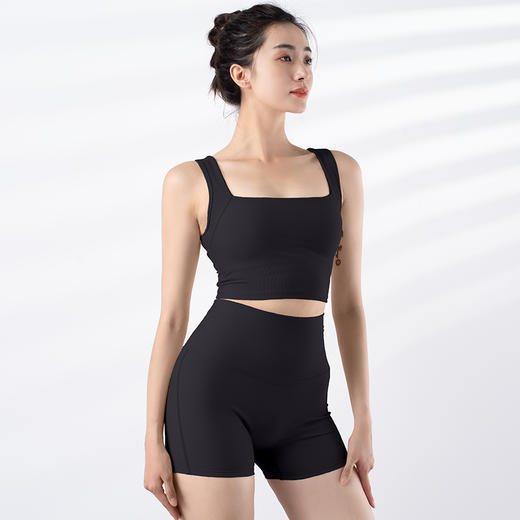 跃牌【禅语梵心系列】新品后交叉高腰收腹蜜桃提臀无痕运动三分瑜伽短裤F2273 商品图8