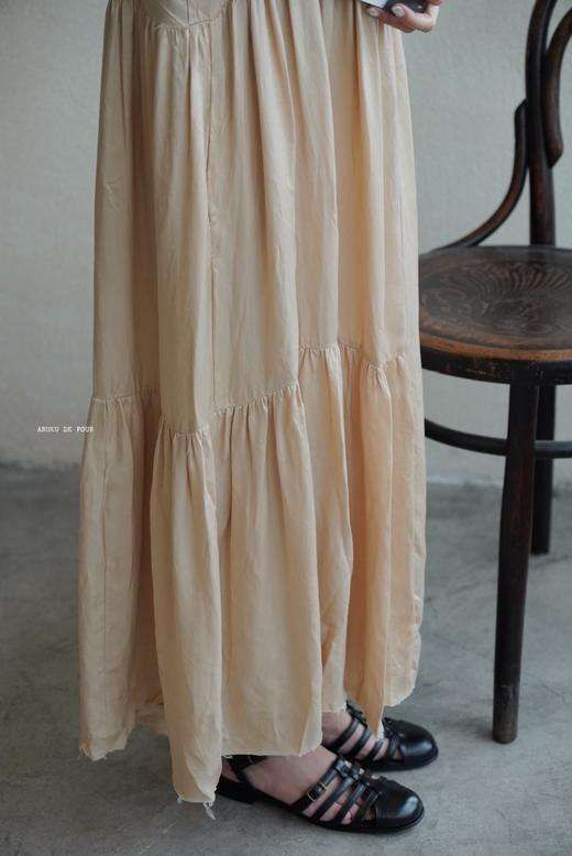 elsa esturgie 卡其色铜氨纤维丝质无袖连衣裙 商品图4