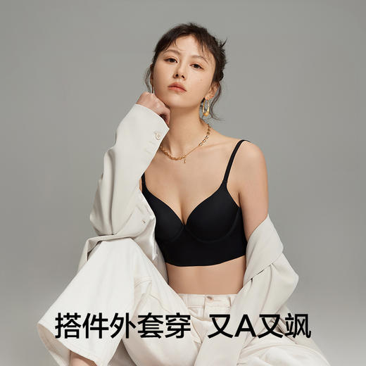 有棵树「3/4杯」美背式聚拢防下垂收副乳内衣女凉感薄款文胸E-W788 商品图1