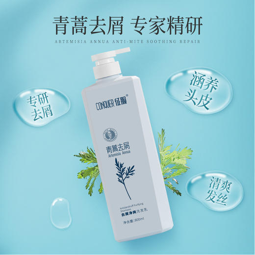 征服-暖暖  新升级2代青蒿洗发乳，滋养头皮，强韧发根润肤沐浴露，护发素改善脆弱发质、受损发丝 青蒿固发柔顺洗发系列 商品图11