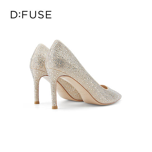 D:FUSE/迪芙斯2023春季新品尖头闪钻水钻高跟鞋DF31111161 商品图3
