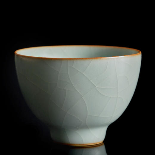 【丰子汝窑】【天青丹心杯2入】茶杯手工开片主人杯陶瓷汝瓷单杯子个人品茗杯功夫茶具 商品图5