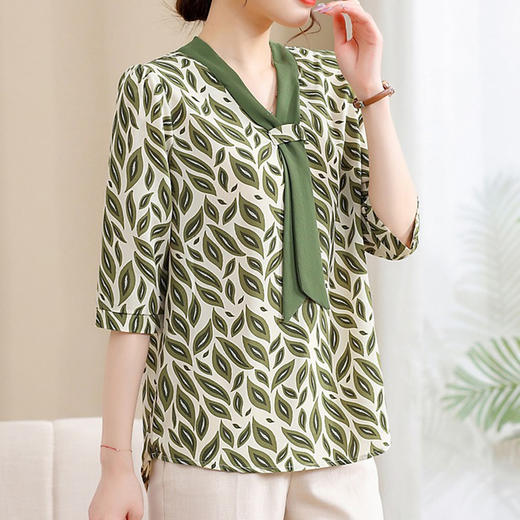 裁缝学苑AX86 中年妈妈雪纺V领上衣七分袖小衫纸样衬衫打版裁剪板 商品图2