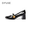 【甜梦少女】DFuse迪芙斯2023秋季新款漆皮圆头粗跟玛丽珍单鞋皮鞋DF33111215 商品缩略图4