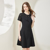 NF8T7斯尔丽瑟俪2023名媛风夏季蕾丝拼接款短袖立体裁剪收腰显瘦连衣裙 商品缩略图0