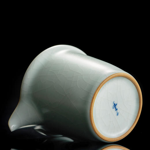 【丰子汝窑】【天青正握茶海】10x7.7cm 180ml 茶杯手工开片公道杯分茶器陶瓷汝瓷功夫茶具 商品图9