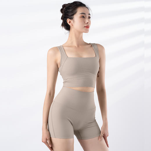 跃牌【禅语梵心系列】新品后交叉高腰收腹蜜桃提臀无痕运动三分瑜伽短裤F2273 商品图9