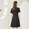 NF8T7斯尔丽瑟俪2023名媛风夏季蕾丝拼接款短袖立体裁剪收腰显瘦连衣裙 商品缩略图1