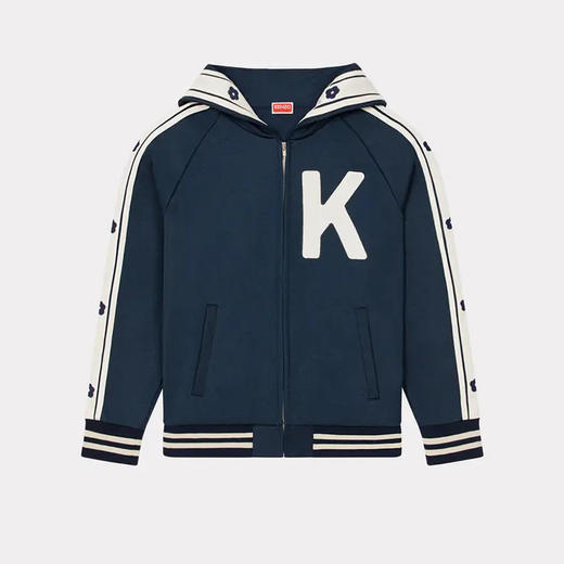 KENZO 高田贤三 男士大象徽标印花拉链夹克外套 蓝色 FD55 SW465 4IE 77 商品图0