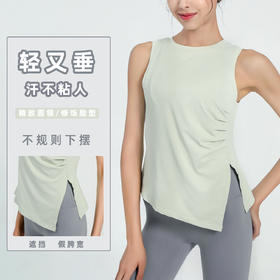 瑜伽服上衣无袖罩衫运动健身夏季女速干健身跑步t恤瑜伽背心JL 000 YD136