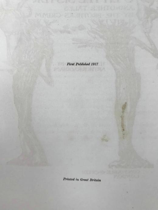 鬼才拉克姆限量签名本！札尼斯朵夫工坊特装！1917年 小弟弟和小姐姐及其他格林童话集 13幅彩色手工贴图与大量黑白插图 真皮精装大16开 商品图6