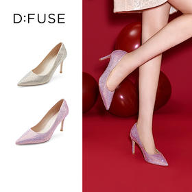 D:FUSE/迪芙斯2023春季新品尖头闪钻水钻高跟鞋DF31111161