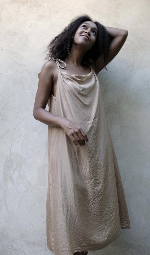 elsa esturgie 吊带真丝连衣裙棉纱衬里 商品图8