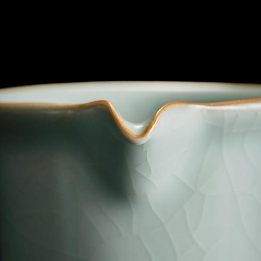 【丰子汝窑】【天青正握茶海】10x7.7cm 180ml 茶杯手工开片公道杯分茶器陶瓷汝瓷功夫茶具 商品图7