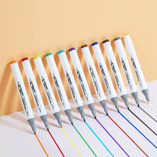 齐心 ZYMK07大三角杆双头马克笔 1.0-6.0mm 商品图2