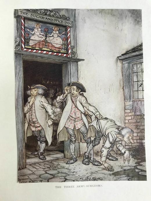 鬼才拉克姆限量签名本！札尼斯朵夫工坊特装！1917年 小弟弟和小姐姐及其他格林童话集 13幅彩色手工贴图与大量黑白插图 真皮精装大16开 商品图9