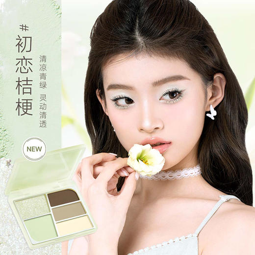 菲鹿儿浮蝶五色眼影爆闪珠光哑光纯欲风薄荷绿玩妆盘 商品图2