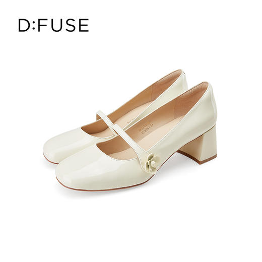 【甜梦少女】DFuse迪芙斯2023秋季新款漆皮圆头粗跟玛丽珍单鞋皮鞋DF33111215 商品图8