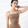 跃牌【禅语梵心系列】新品固定杯侧缩褶防震运动吊带瑜伽服背心F2245（一体式胸垫） 商品缩略图9