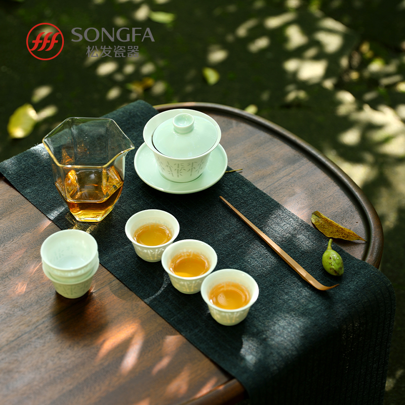 8头竹影清风茶具