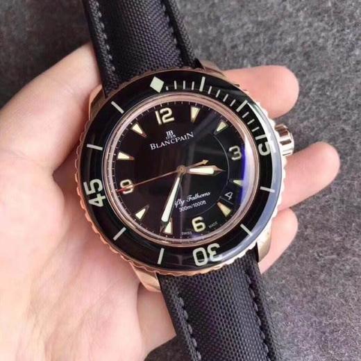 ZF厂宝珀五十寻5015玫瑰金版复刻手表一比一手表n厂c厂终极评测 商品图12