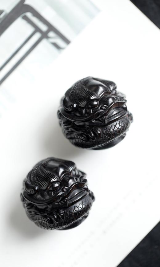 【青山特惠】紫光檀 祥龙 保健球 50mm  b4 商品图3