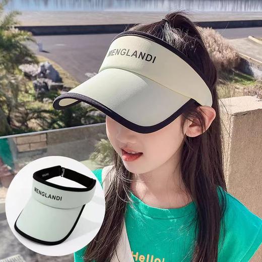 黛唯梵  儿童防晒帽女童夏季防紫外线扎马尾遮阳帽洋气男孩空顶户外太阳帽 商品图8