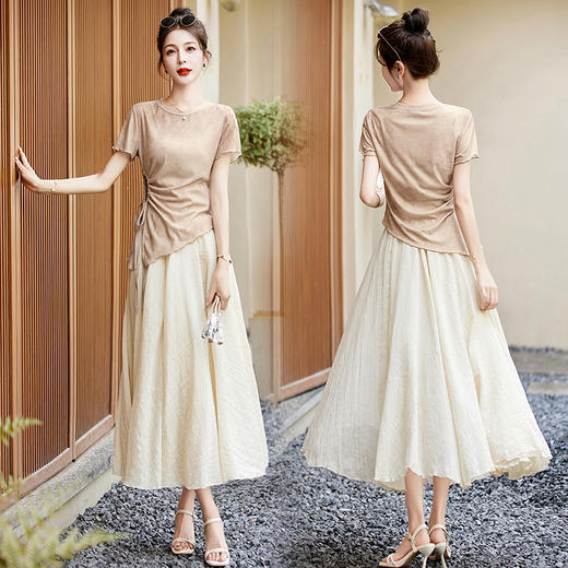 优雅时尚，气质收腰修身半身裙两件套HR-BBL2325-1 商品图4