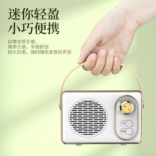 「始于颜值！复古经典」复古蓝牙音箱低音炮 迷你小音响无线高音质重低家用便携式型影音电器 商品图1