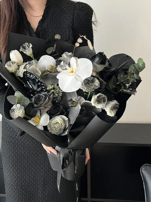【父恩如山】黑色质感花束 商品图0