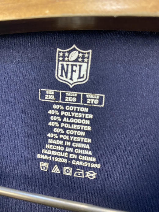 NFL 美国职业橄榄球大联盟 拼接款 贴布绣 短袖T恤 _SST(2XL) 商品图2