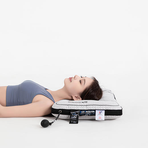 自然醒热艾1号-颈椎深养气垫枕颈椎枕头护颈椎助睡眠睡觉专用艾草热敷牵引修复反弓劲椎可调节枕头LFS 商品图1