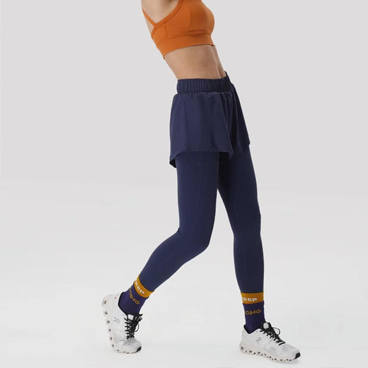 【3~5天发货】跃牌【美度空间】系列 Nuls裸感系列假两件瑜伽裤防走光口袋高腰提臀运动紧身裤CK1503 商品图1