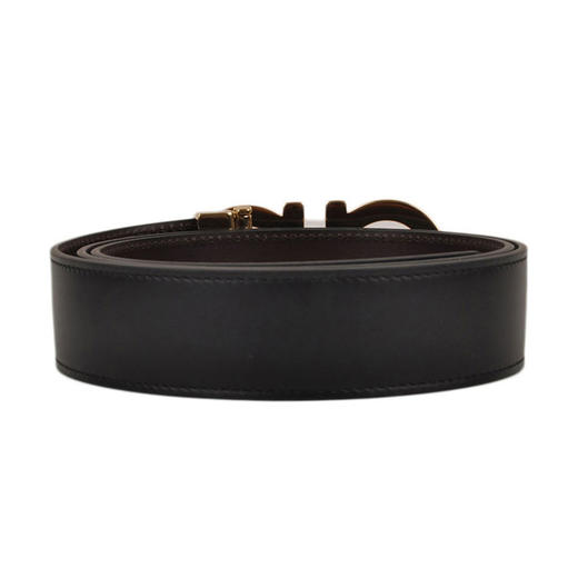 Salvatore Ferragamo 菲拉格慕 男士黑色棕色牛皮板扣式双面腰带 67-5542-586940【包装随机，部分无包装盒】 商品图3