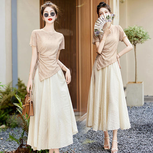 优雅时尚，气质收腰修身半身裙两件套HR-BBL2325-1 商品图5