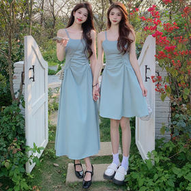 【温柔性感！清新甜美！】大码胖MM吊带连衣裙女，性感温柔，百搭随意，更加迷人优雅，收腰显瘦a字裙