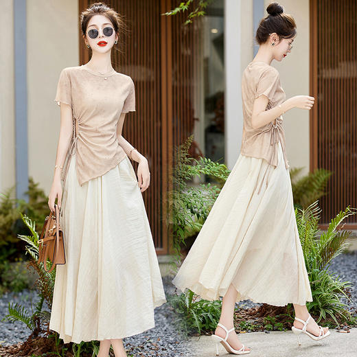 优雅时尚，气质收腰修身半身裙两件套HR-BBL2325-1 商品图0