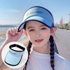黛唯梵  儿童防晒帽女童夏季防紫外线扎马尾遮阳帽洋气男孩空顶户外太阳帽 商品缩略图7