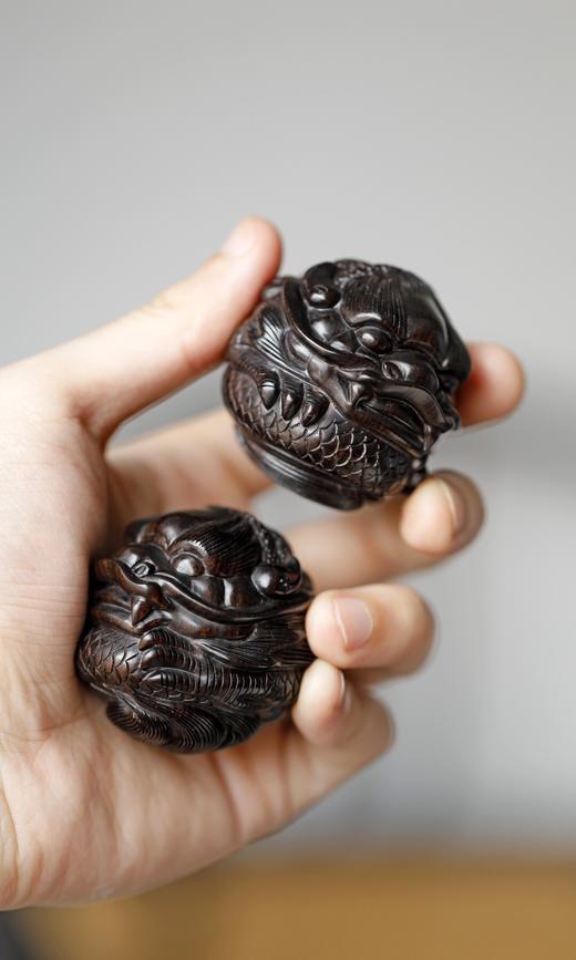 【青山特惠】紫光檀 祥龙 保健球 50mm  b4 商品图8