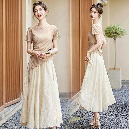 优雅时尚，气质收腰修身半身裙两件套HR-BBL2325-1 商品图2