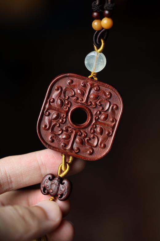 【青山特惠】小叶紫檀 招财进福  车挂 s7 商品图2