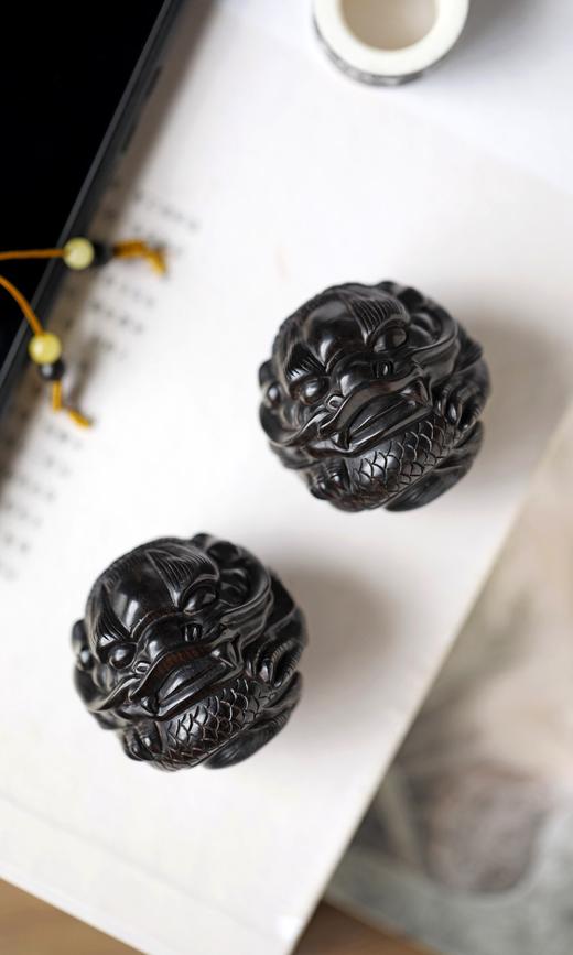 【青山特惠】紫光檀 祥龙 保健球 50mm  b4 商品图0