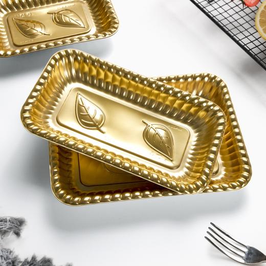 喇叭花寿司盒子金色托盘一次性外卖打包盒三文鱼刺身拼盘角皿盘 商品图3