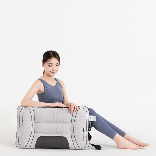 自然醒热艾1号-颈椎深养气垫枕颈椎枕头护颈椎助睡眠睡觉专用艾草热敷牵引修复反弓劲椎可调节枕头LFS 商品图8