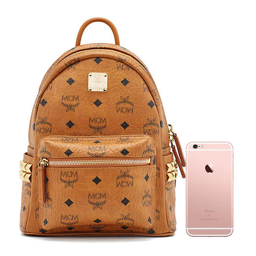 MCM Stark系列迷你咖色双肩背包 MMK6SVE41CO 商品图1