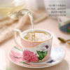 诺轩陶瓷花繁蝶花咖啡杯2杯碟撞色款红色礼盒装新婚结婚礼物情侣对杯 商品缩略图2
