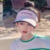 黛唯梵  儿童防晒帽女童夏季防紫外线扎马尾遮阳帽洋气男孩空顶户外太阳帽 商品缩略图5