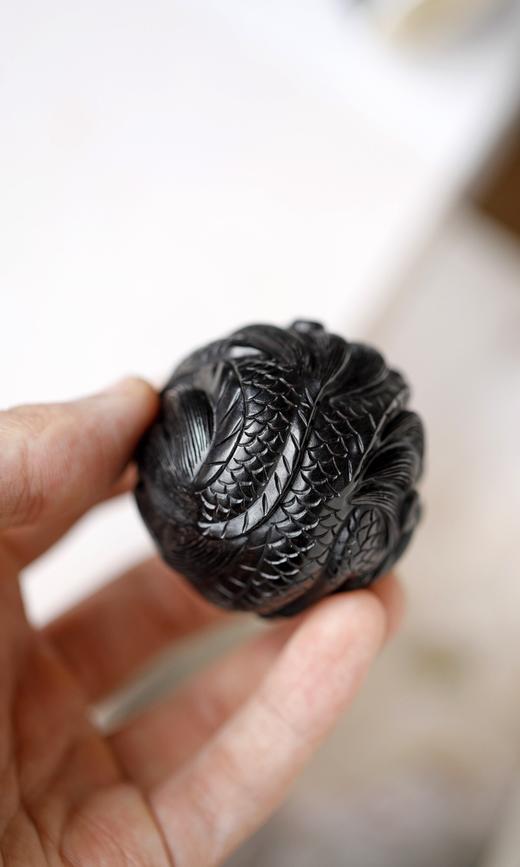 【青山特惠】紫光檀 祥龙 保健球 50mm  b4 商品图7